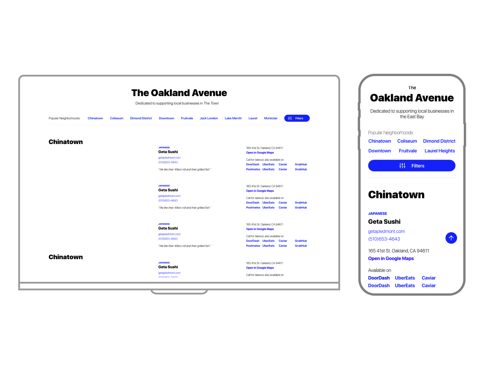 Digital wireframe of home page version 1