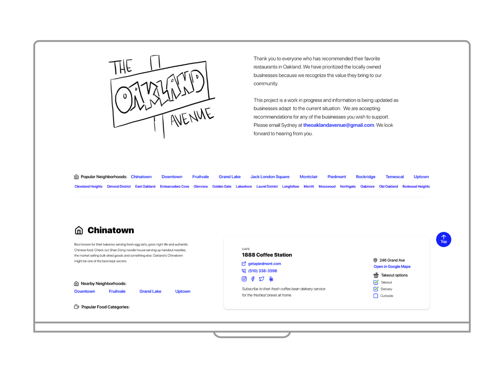 Digital wireframe of home page version 2