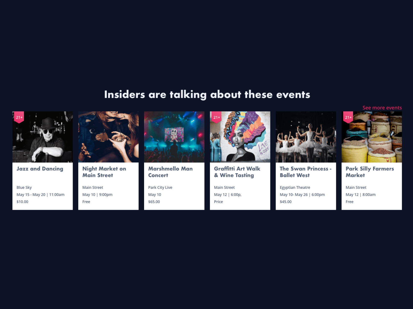 trending events components